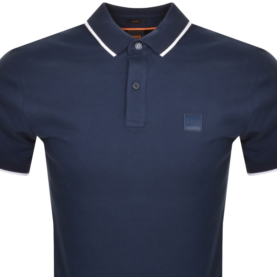 Image number 2 for BOSS Passertip Polo T Shirt Navy