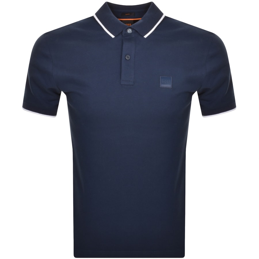 Image number 1 for BOSS Passertip Polo T Shirt Navy