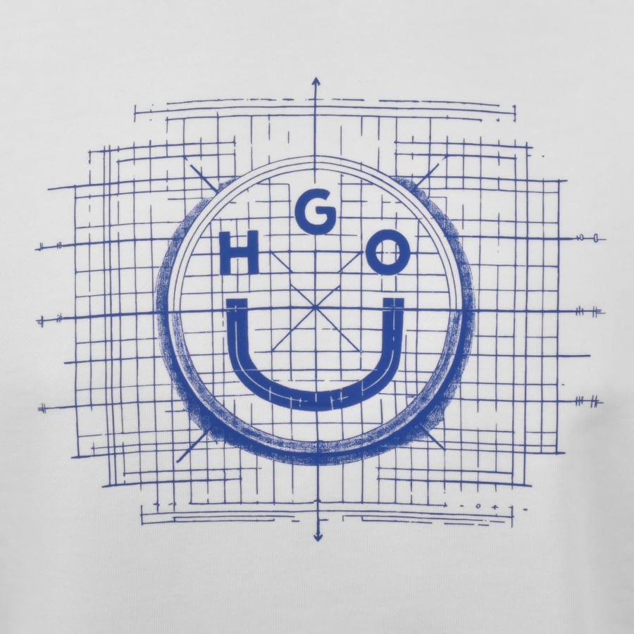 Image number 3 for HUGO Blue Namenex Sweatshirt White