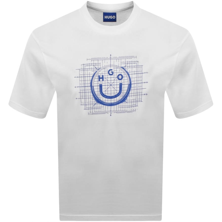 Image number 1 for HUGO Blue Namerix T Shirt White