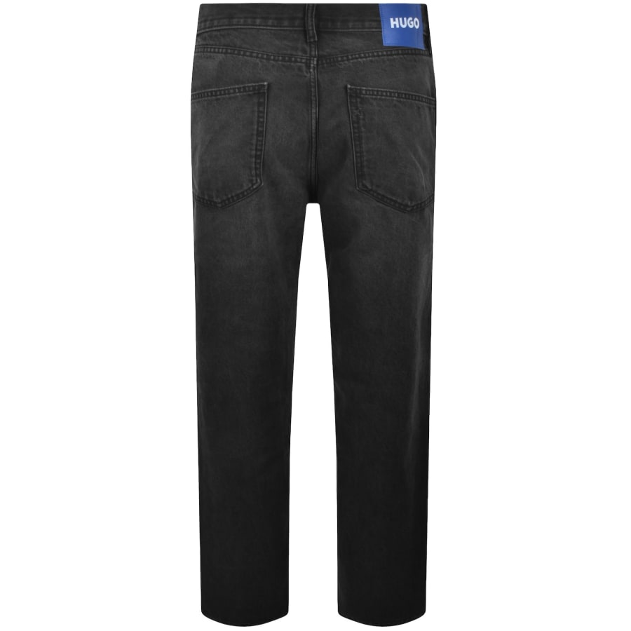 Image number 3 for HUGO Blue Straight Fit Jonah Dark Grey Jeans