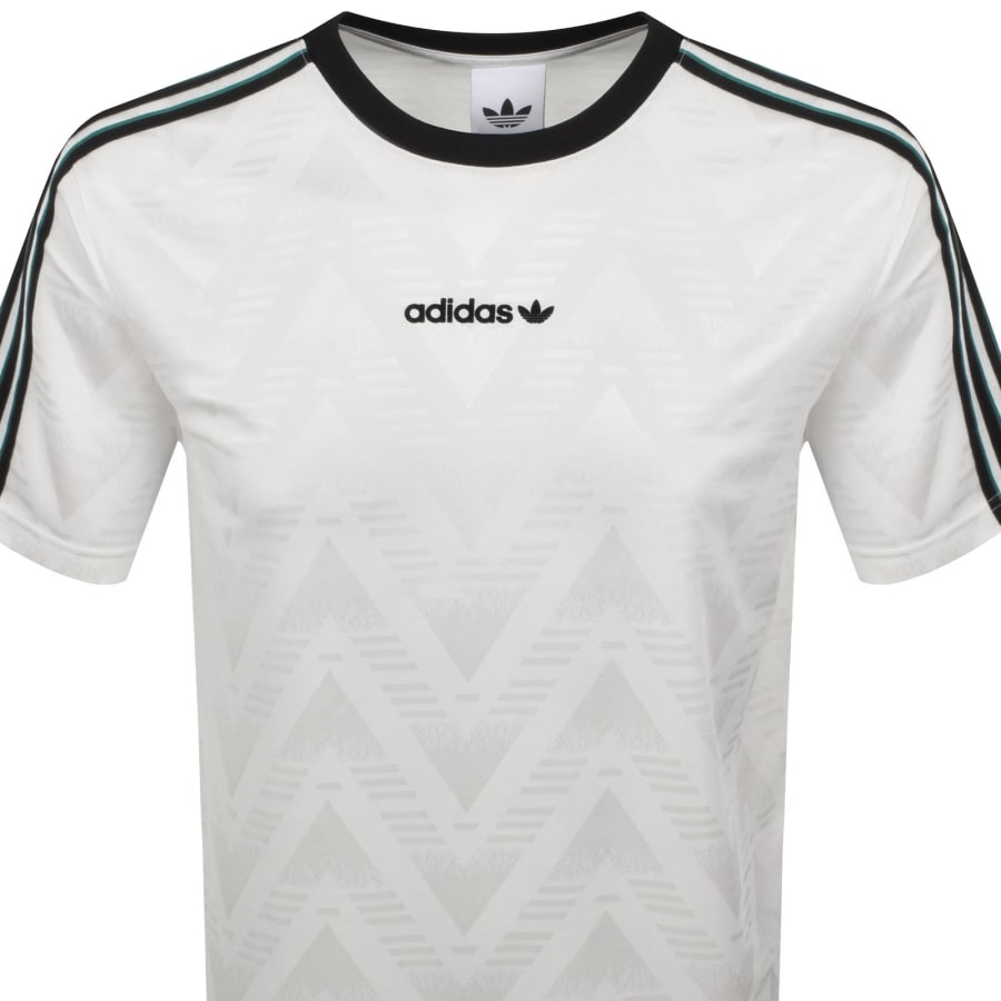 Image number 2 for adidas Originals Jacquard Jersey T Shirt Off White