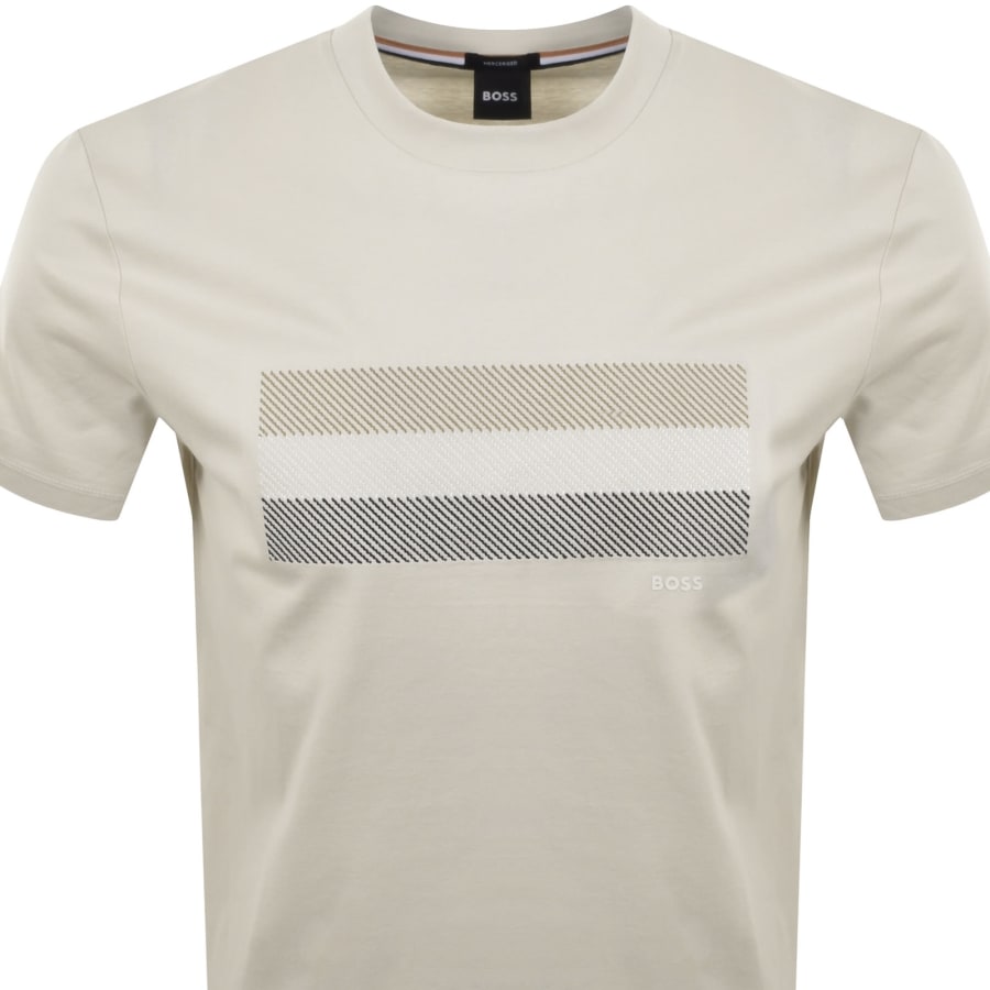 Image number 2 for BOSS C Taut 10 Mercerised T Shirt Beige