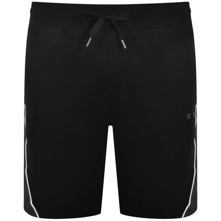 Image number 2 for BOSS Contrast Piping Shorts Black