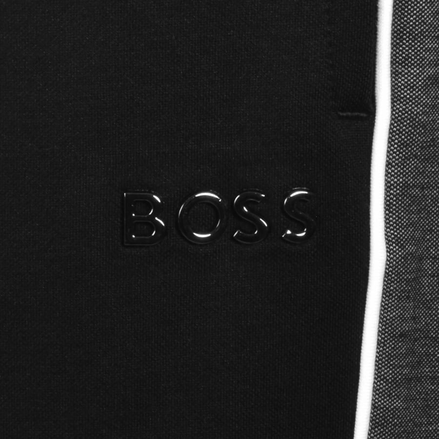 Image number 4 for BOSS Contrast Piping Shorts Black