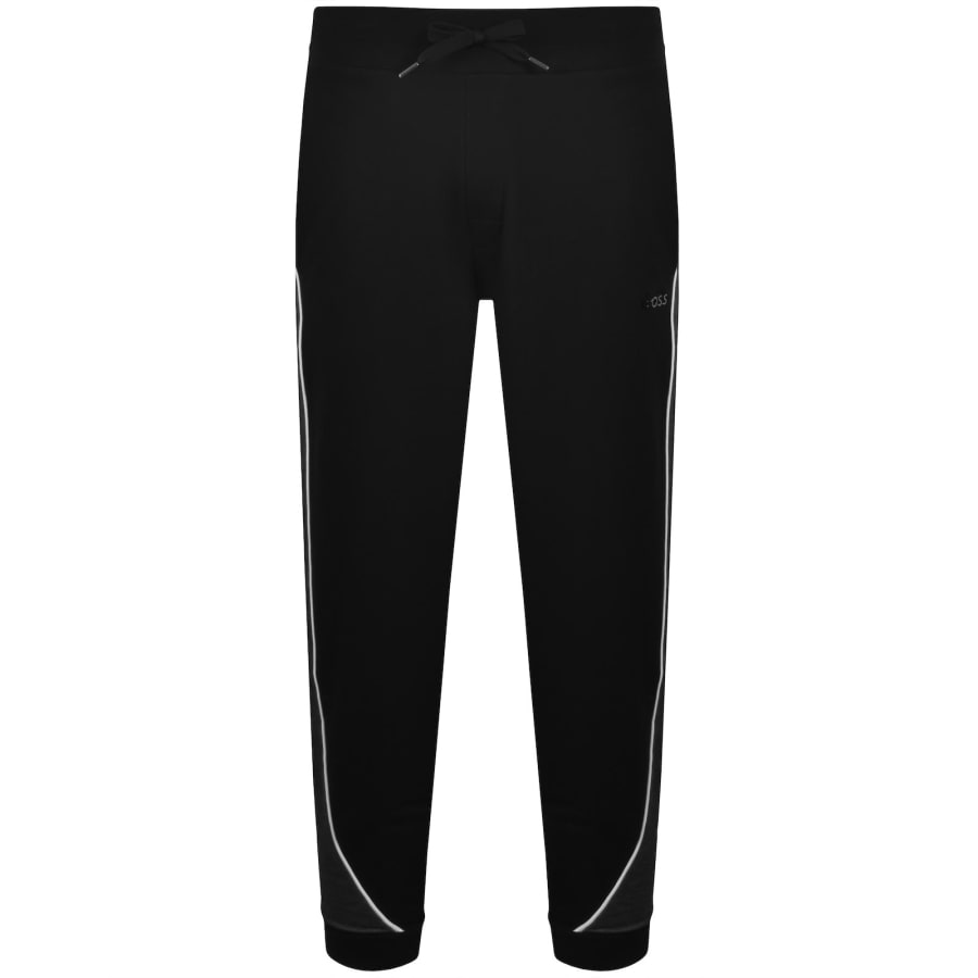 Image number 2 for BOSS Contrast Piping Joggers Black