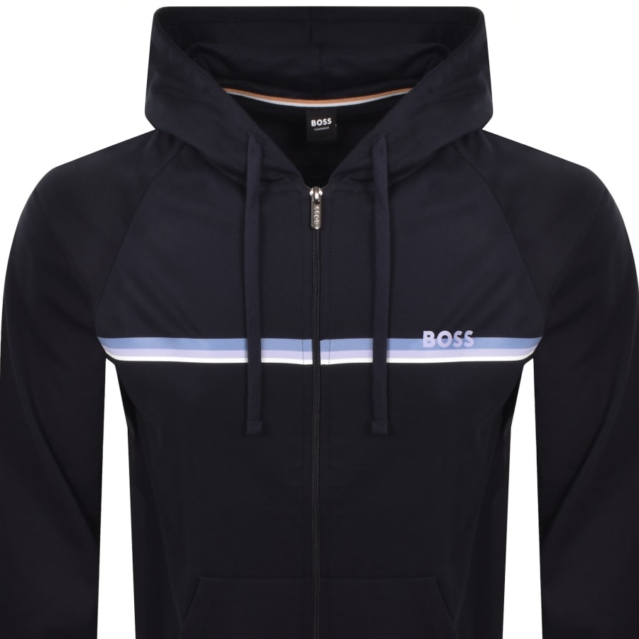 Image number 2 for BOSS Authentic Full Zip Hoodie Navy