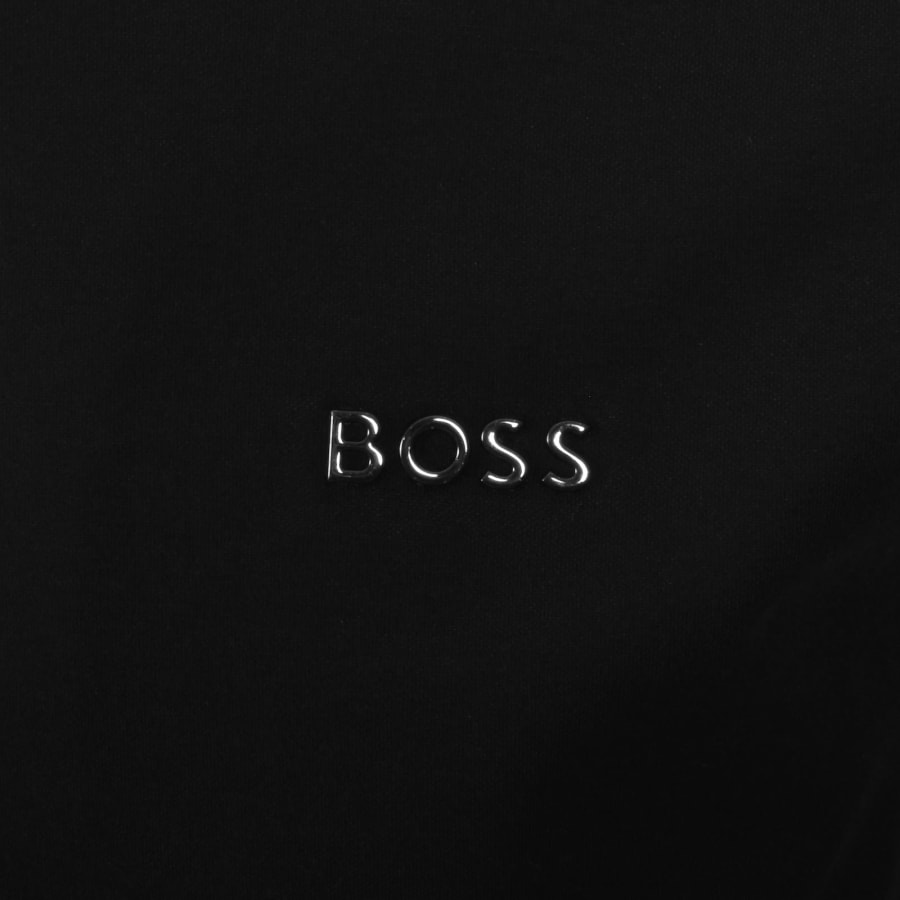 Image number 3 for BOSS Contrast Piping Zip Sweatshirt Black