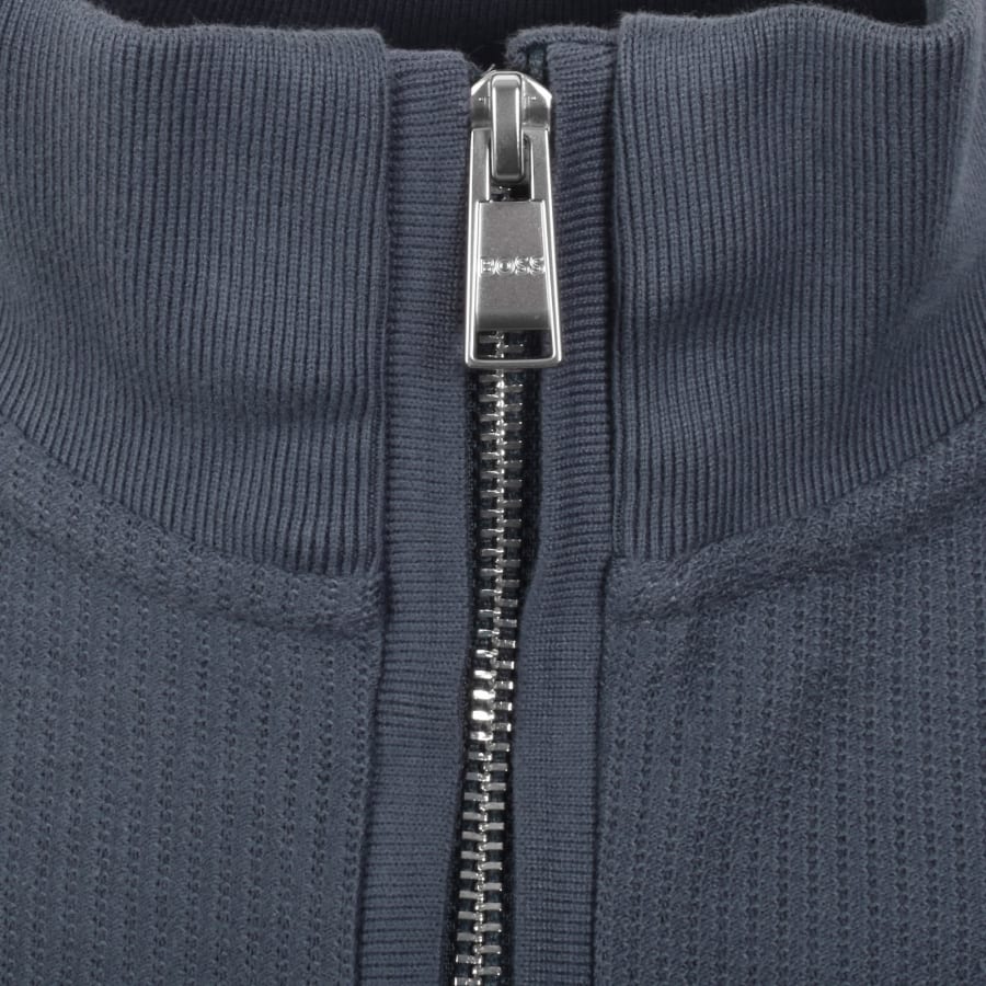 Image number 4 for BOSS H Sidney 70 Quarter Zip Sweatshirt Blue