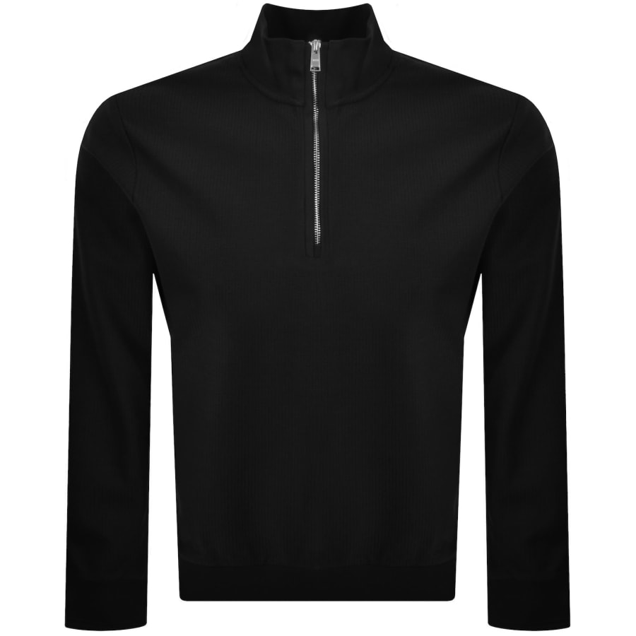 Image number 1 for BOSS H Sidney 70 Quarter Zip Sweatshirt Black