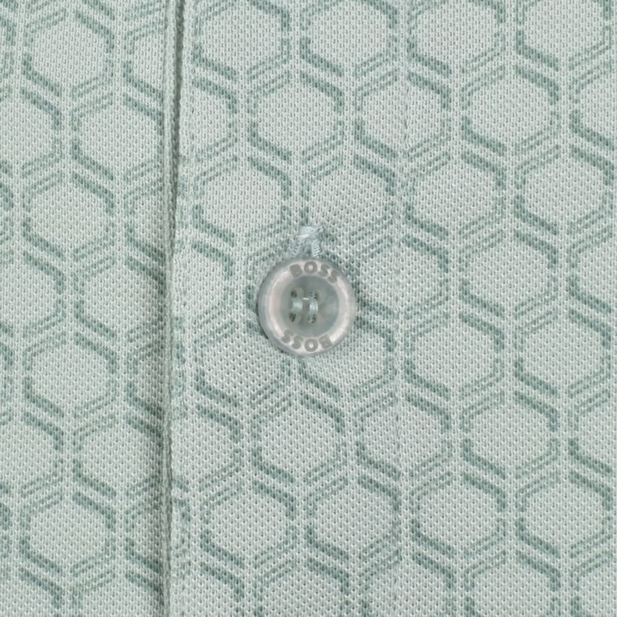 Image number 4 for BOSS Pattern Polo T Shirt Aqua Blue