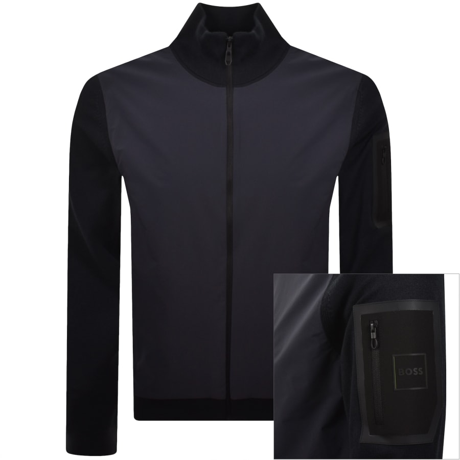 Image number 1 for BOSS Knit Momentum-X Jumper Navy