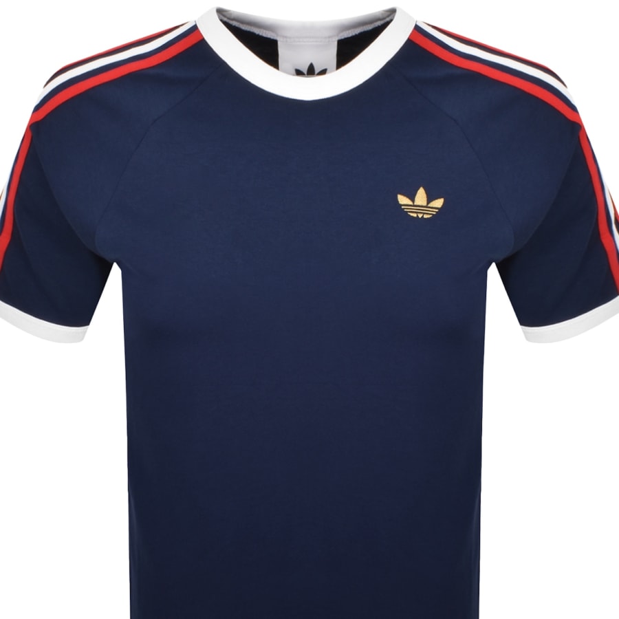 Image number 2 for adidas Originals 3 Stripes T Shirt Indigo