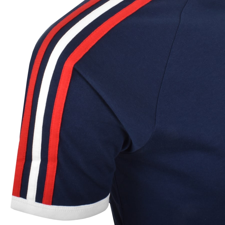 Image number 4 for adidas Originals 3 Stripes T Shirt Indigo
