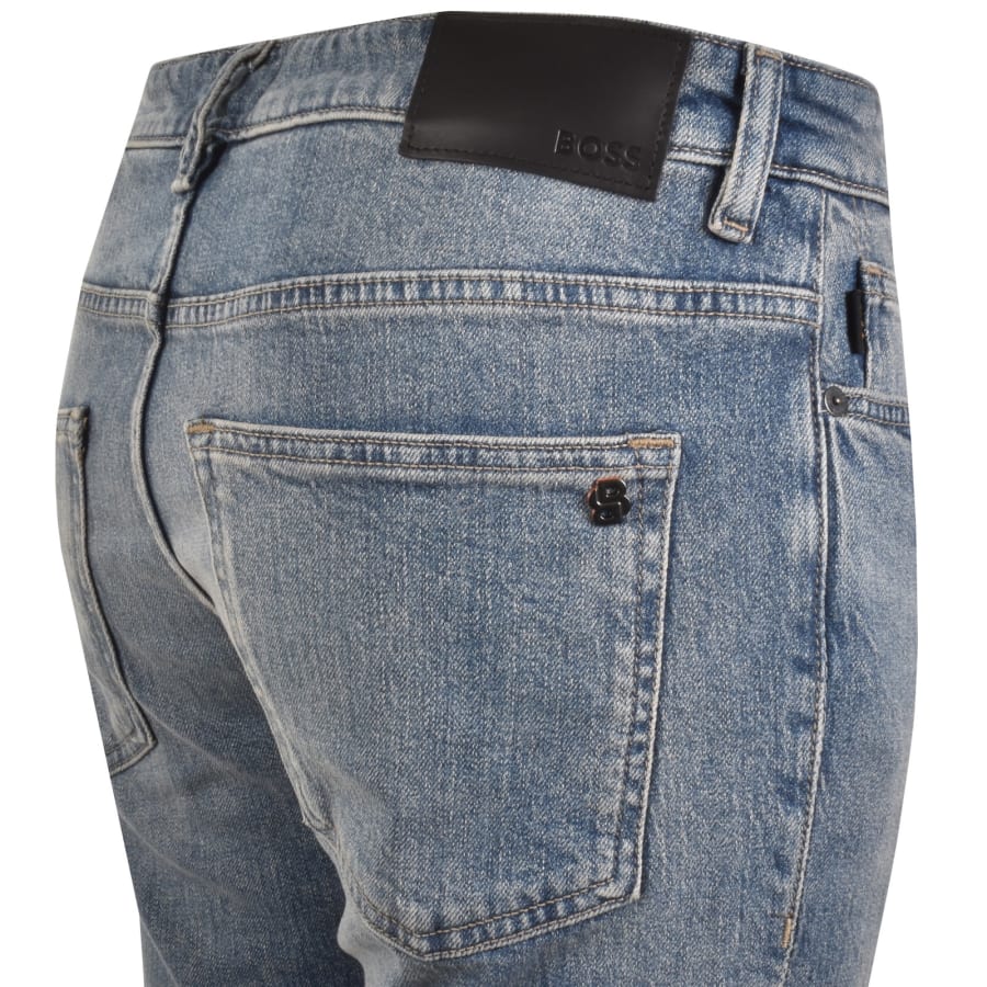 Image number 4 for BOSS Delaware Slim Fit Jeans Bright Blue