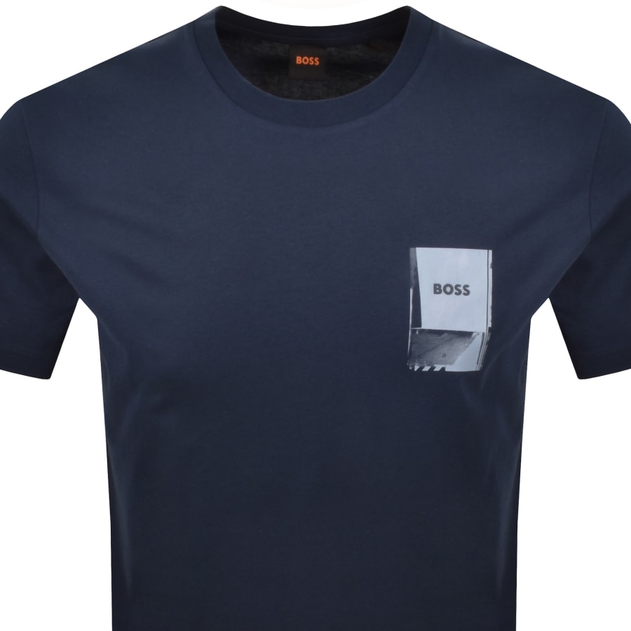 Image number 2 for BOSS Plain T Shirt Dark Blue