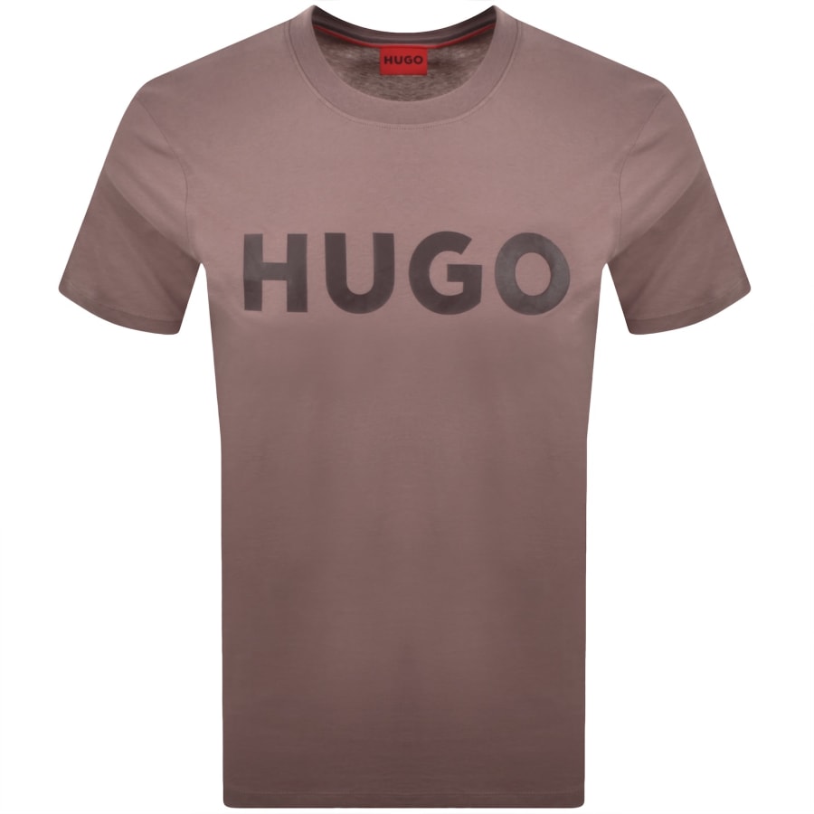 Image number 1 for HUGO Dulivio Crew Neck T Shirt Light Purple