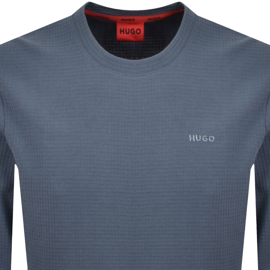 Image number 2 for HUGO Austin Long Sleeved T Shirt Blue