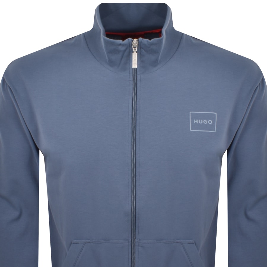 Image number 2 for HUGO Full Zip Laze Sweatshirt Blue