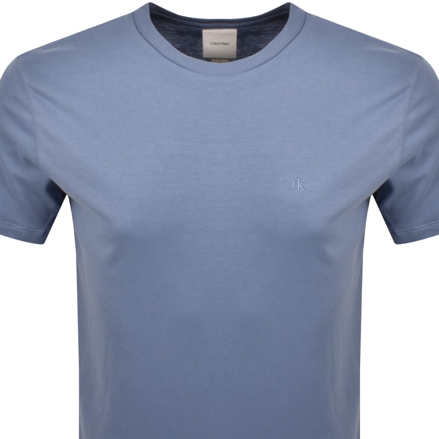Image number 2 for Calvin Klein Chest Logo T Shirt Blue