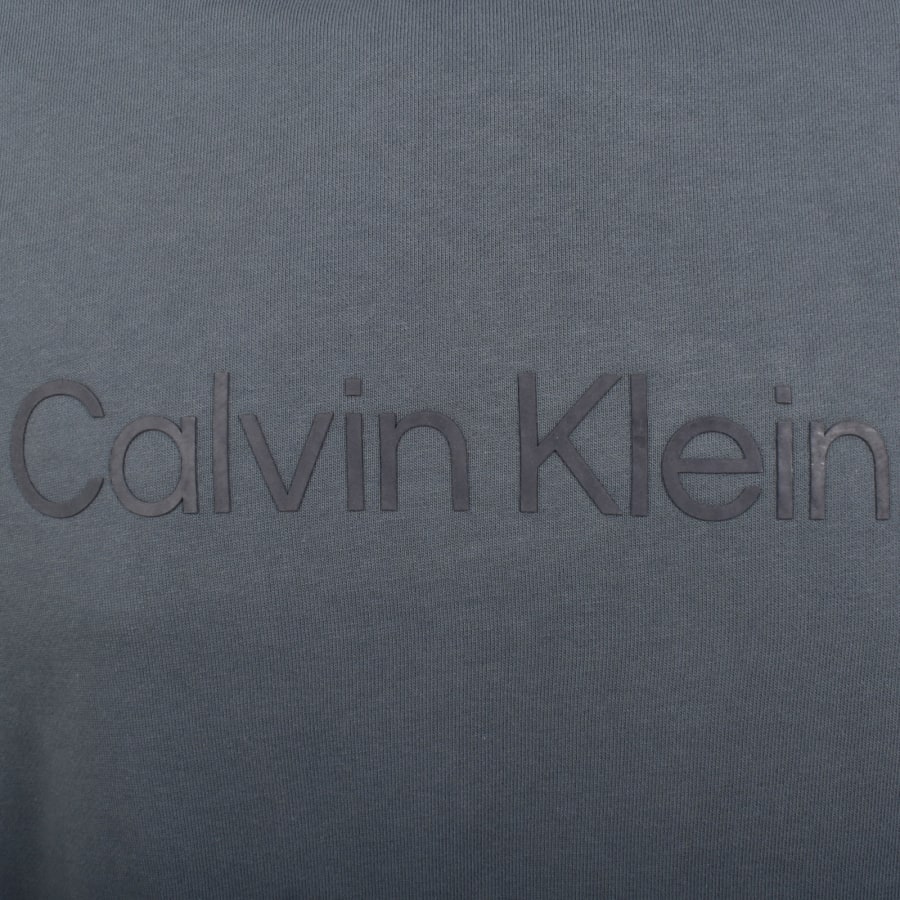 Image number 3 for Calvin Klein Logo Hoodie Anchor Blue