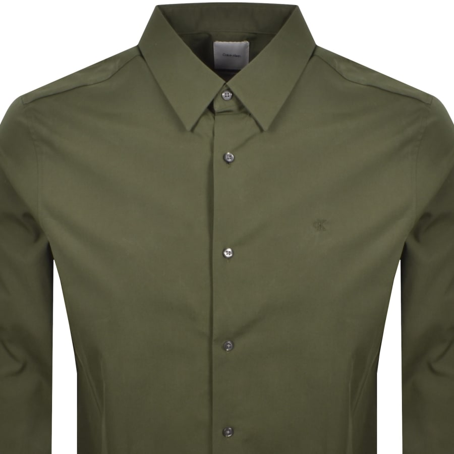 Image number 2 for Calvin Klein Slim Fit Solid Shirt Green