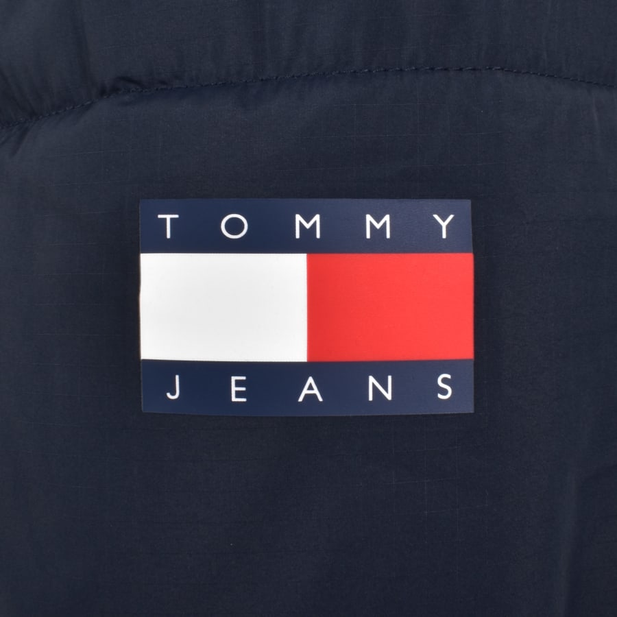 Image number 2 for Tommy Jeans DNA Collar Puffer Jacket Navy