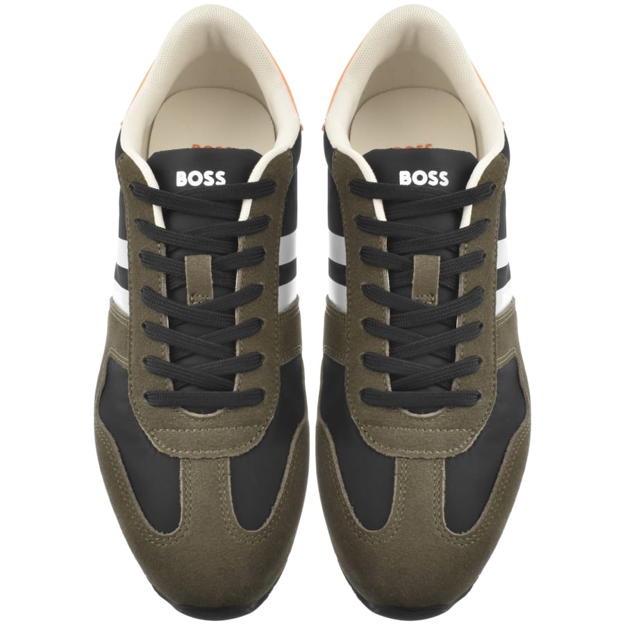 Image number 3 for BOSS Levon Runner Trainers Open Brown