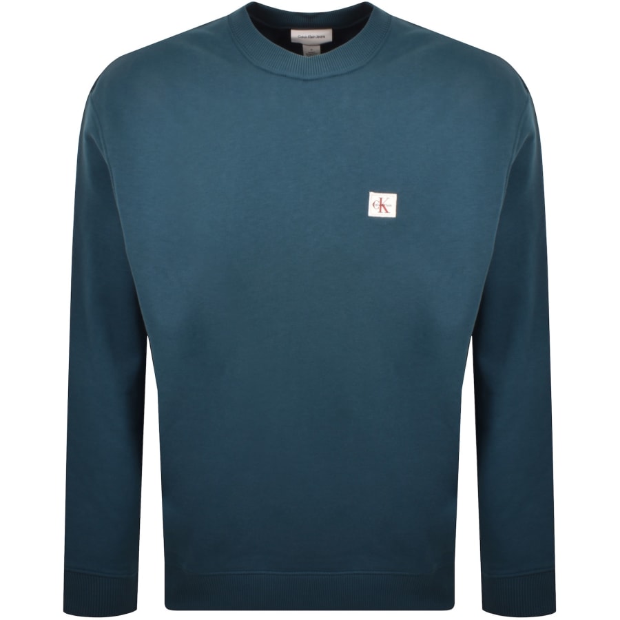 Image number 1 for Calvin Klein Jeans Terry Sweatshirt Blue
