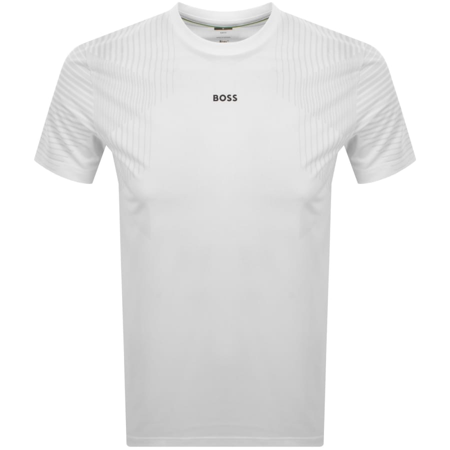 Image number 1 for BOSS Active Push Slim Fit T Shirt White