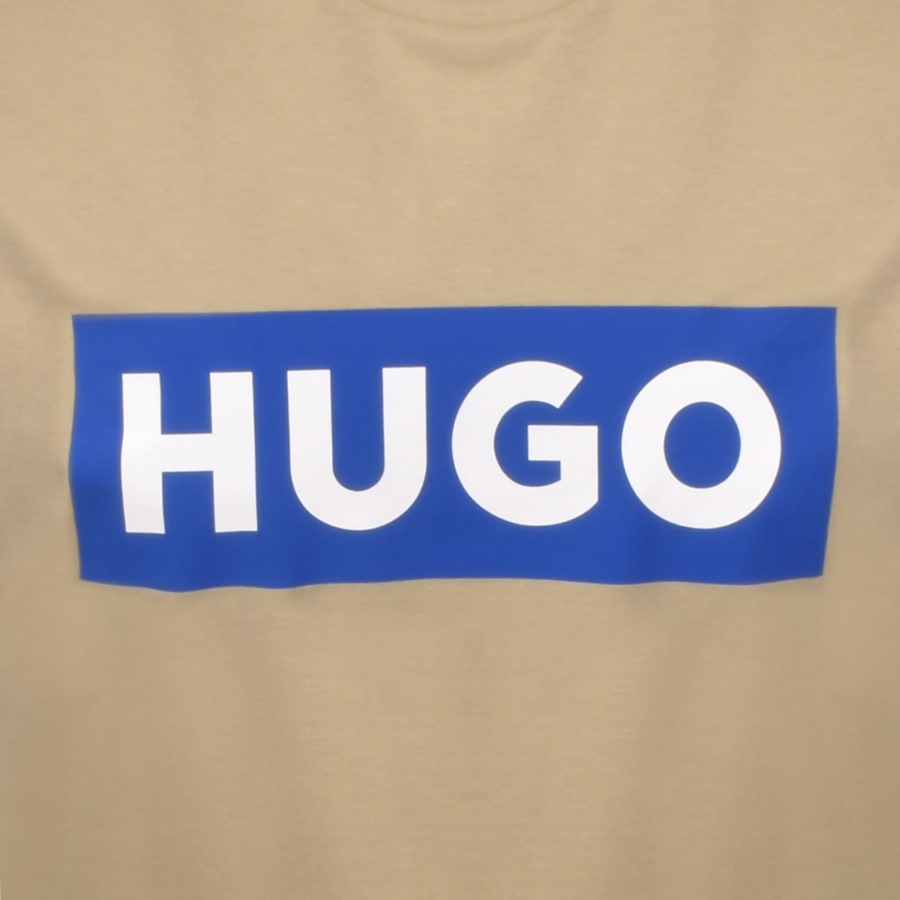Image number 3 for HUGO Blue Nico Crew Neck T Shirt Beige