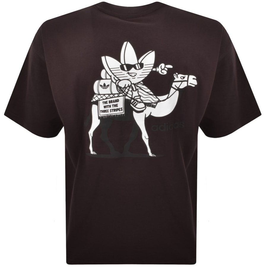 Image number 5 for adidas Originals Camel Treffy T Shirt Brown