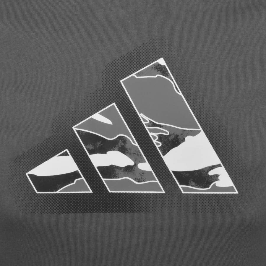 Image number 3 for adidas Sportswear Camo Mod T Shirt Grey