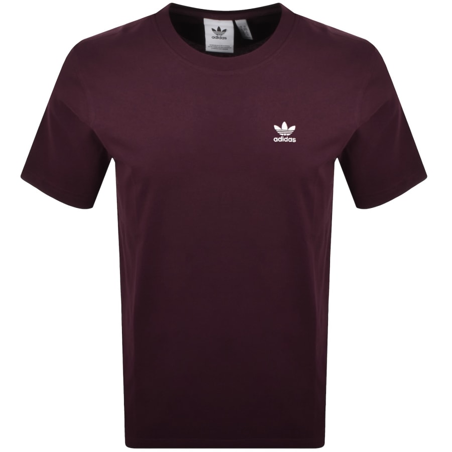 Image number 1 for adidas Originals Essential T Shirt Burgundy