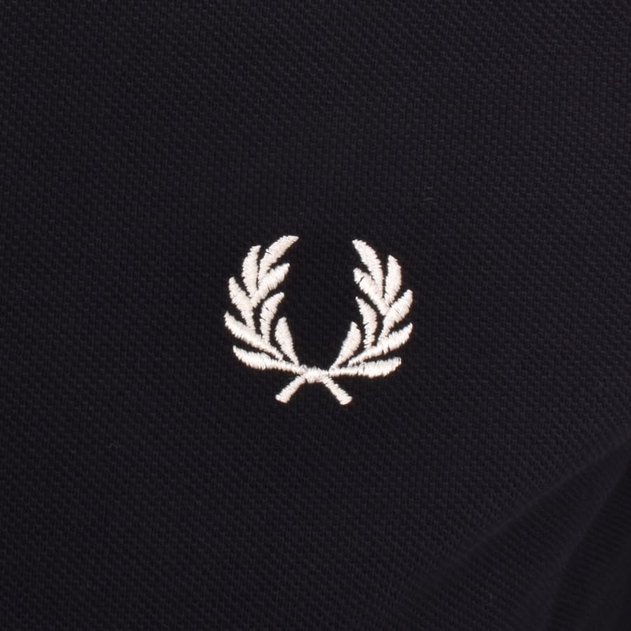 Image number 3 for Fred Perry Long Sleeved Pique Polo T Shirt Navy