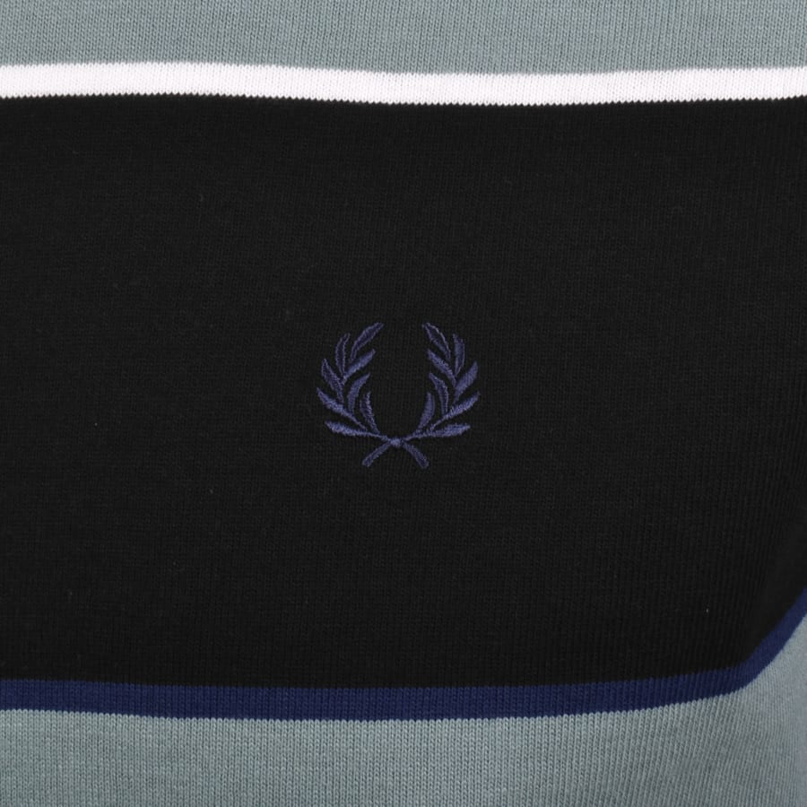 Image number 3 for Fred Perry Striped Relaxed Fit T Shirt Blue