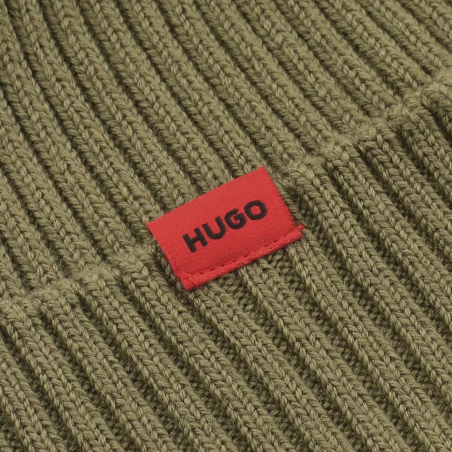 Image number 3 for HUGO Xola Wool Beanie Green