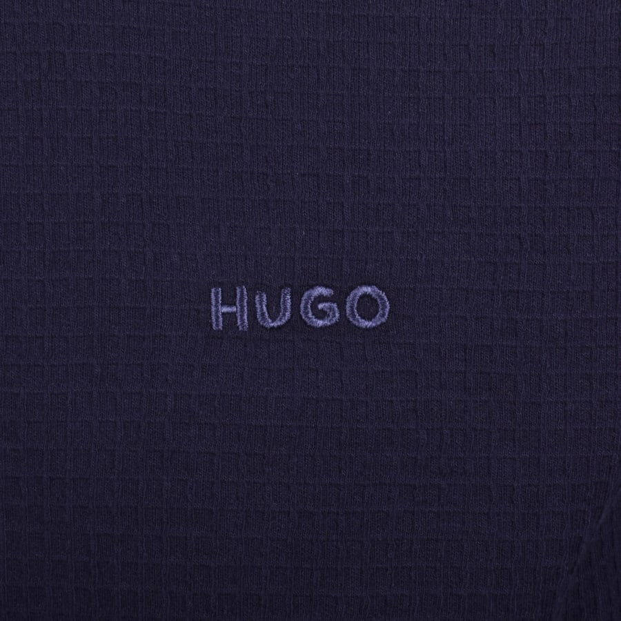 Image number 3 for HUGO Austin Long Sleeved T Shirt Navy
