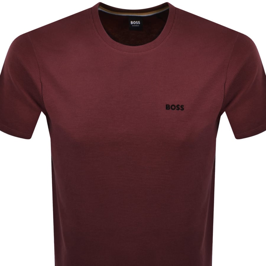 Image number 2 for BOSS Waffle T Shirt Dark Red