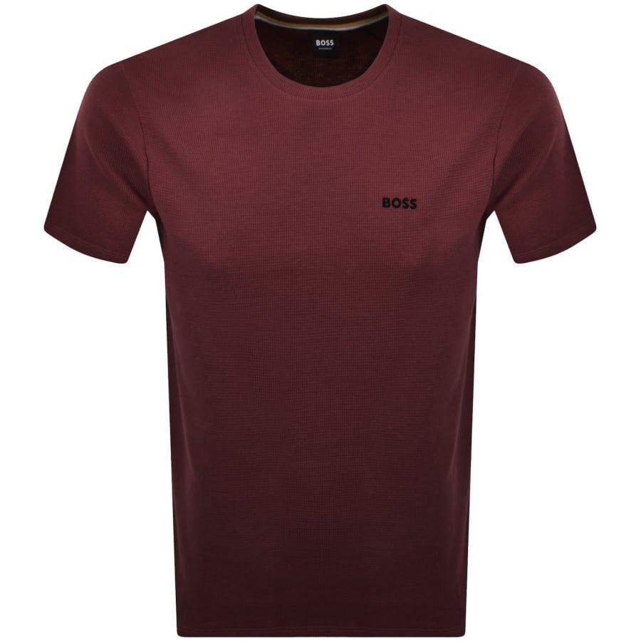 Image number 1 for BOSS Waffle T Shirt Dark Red