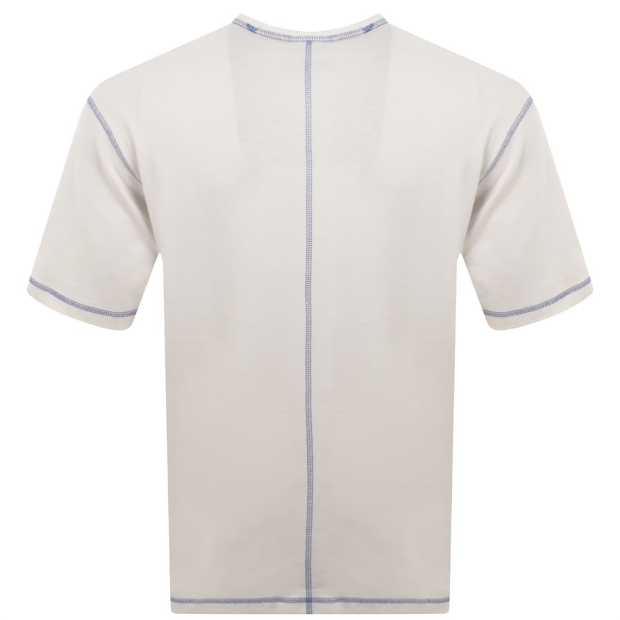 Image number 4 for HUGO Blue Nothal Crew Neck T Shirt Cream