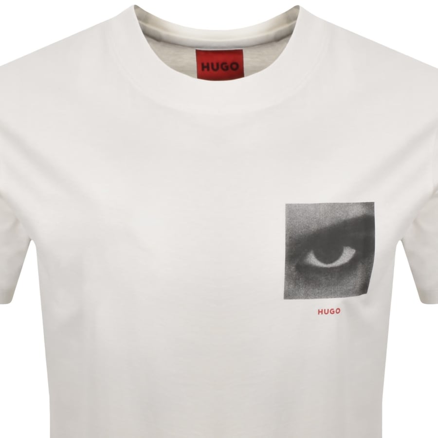 Image number 2 for HUGO Deyss T Shirt Natural White
