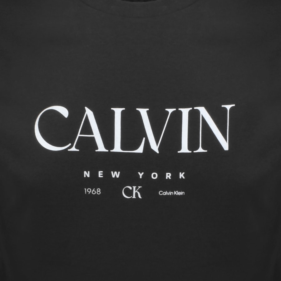 Image number 3 for Calvin Klein Graphic T Shirt Black