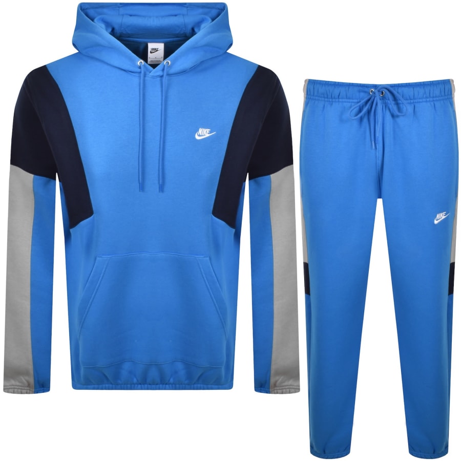 Image number 1 for Nike Club GX Hooded Tracksuit Blue