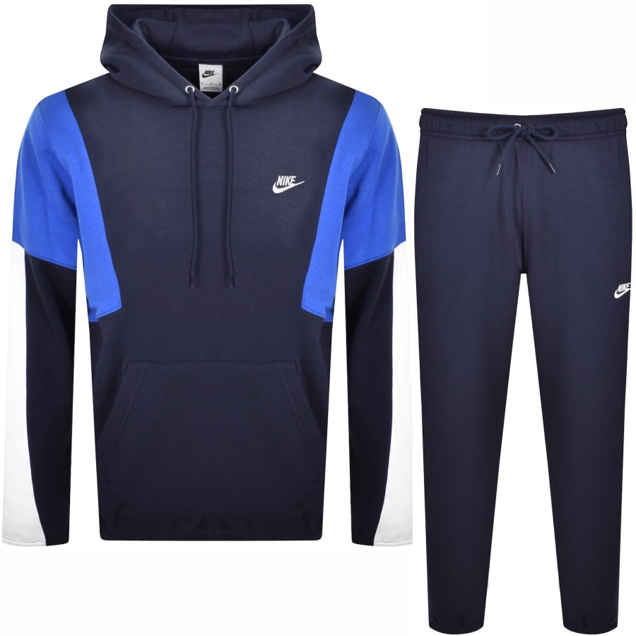 Image number 1 for Nike Club GX Hooded Tracksuit Blue