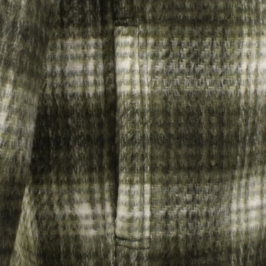 Image number 5 for Tommy Jeans Check Teddy Overshirt Green