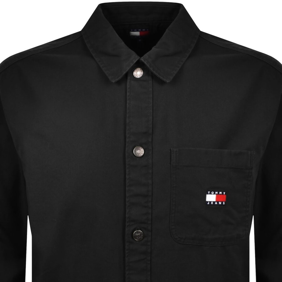 Image number 2 for Tommy Jeans Essential Overshirt Black