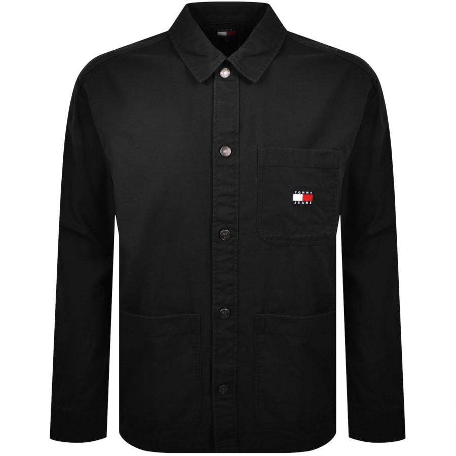 Image number 1 for Tommy Jeans Essential Overshirt Black
