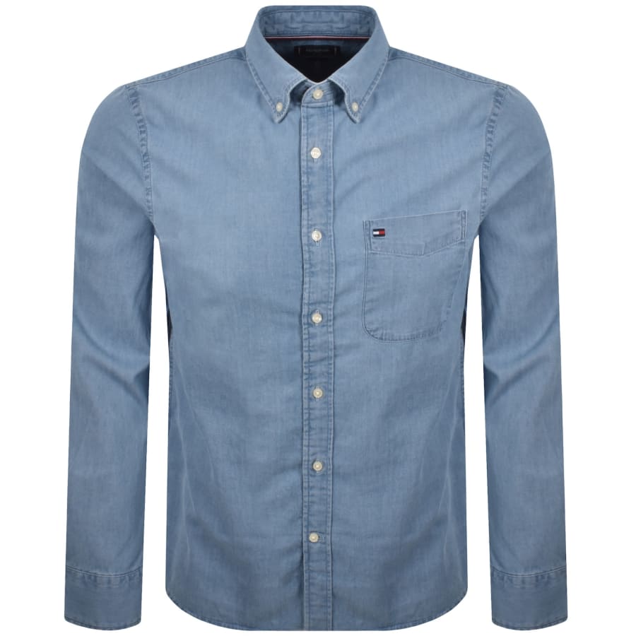 Image number 1 for Tommy Hilfiger Bedford Denim Shirt Blue