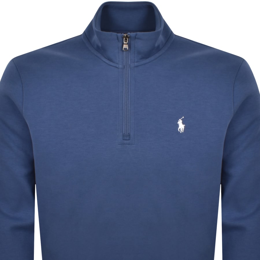 Image number 2 for Ralph Lauren Quarter Zip Sweatshirt Navy